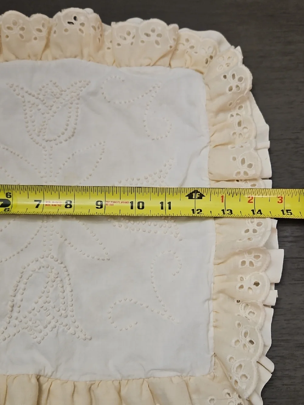 Hand Sewn And Needlepoint Pillow Case 14.5